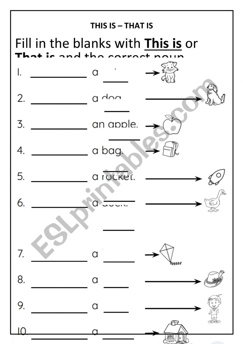 This is - That is worksheet