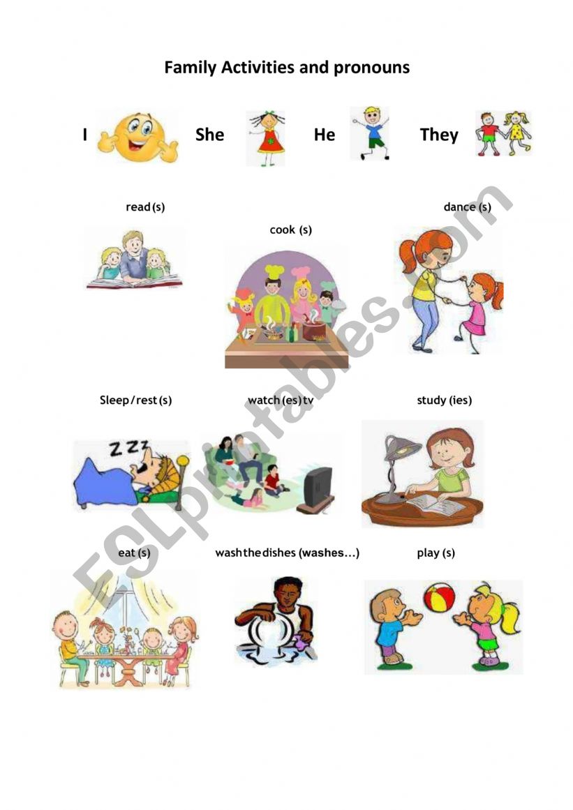 family-activities-and-pronouns