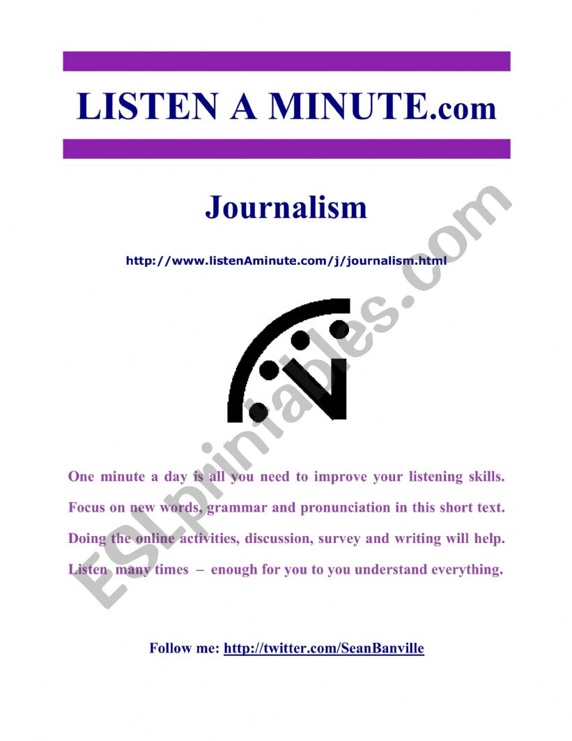 Journalism worksheet