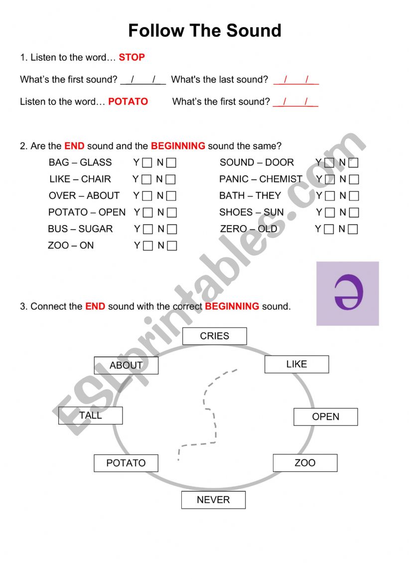 Follow the Sound worksheet