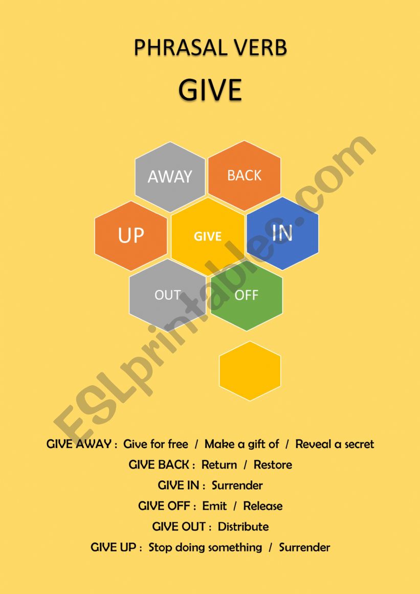 give assignment verb