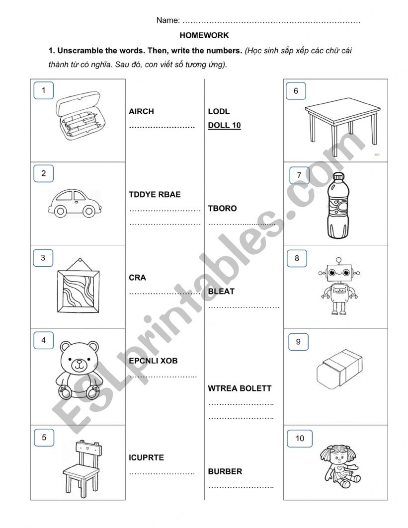 First Friends 1 - Unit 8 worksheet