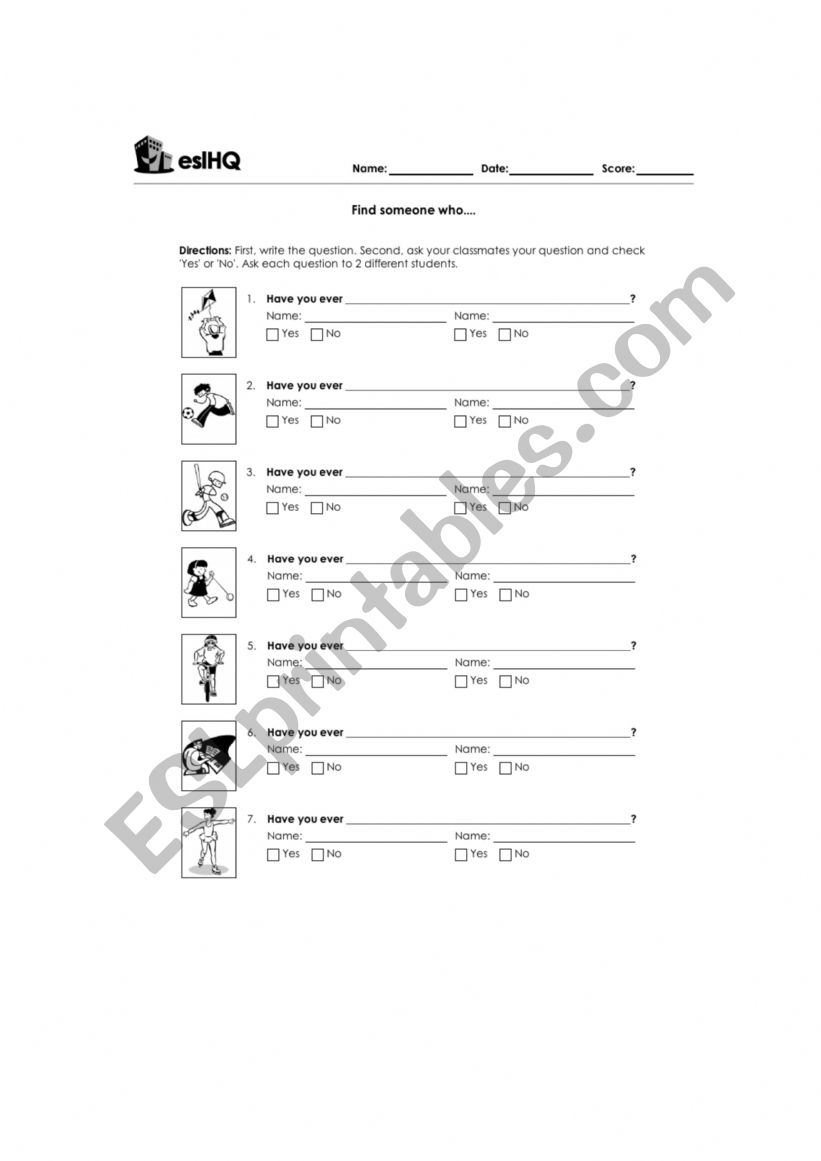 present perfect worksheet