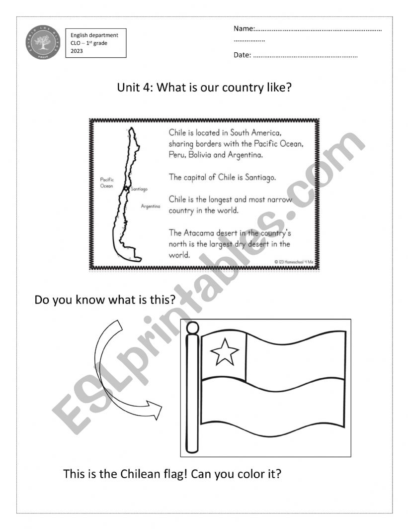 About chile worksheet