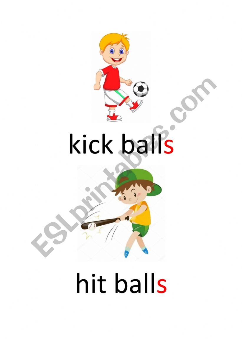 action words of ball worksheet