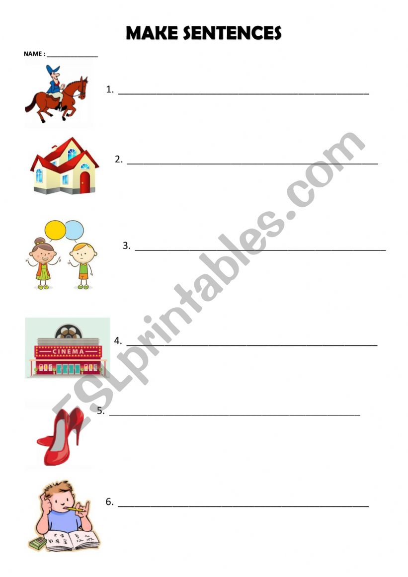 MAKE SENTENCES worksheet