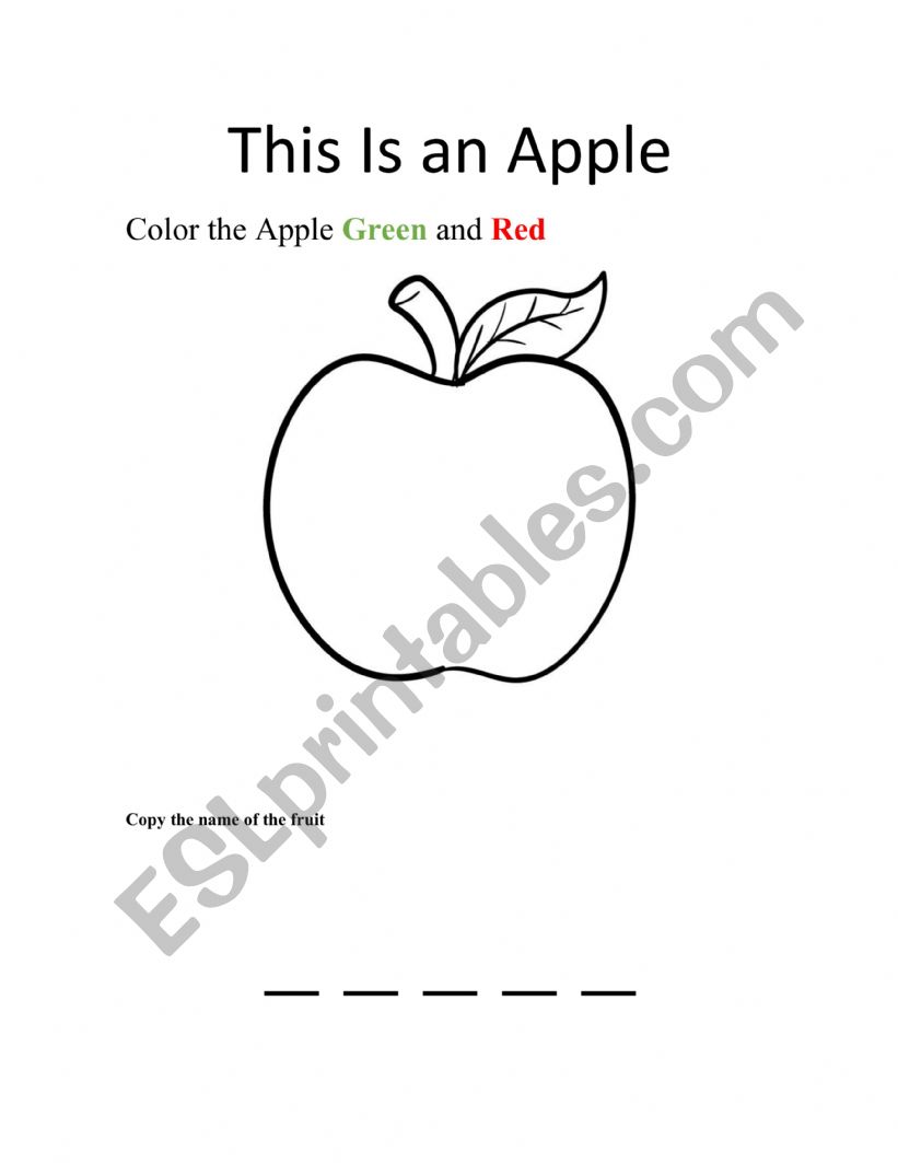 This is an Apple worksheet