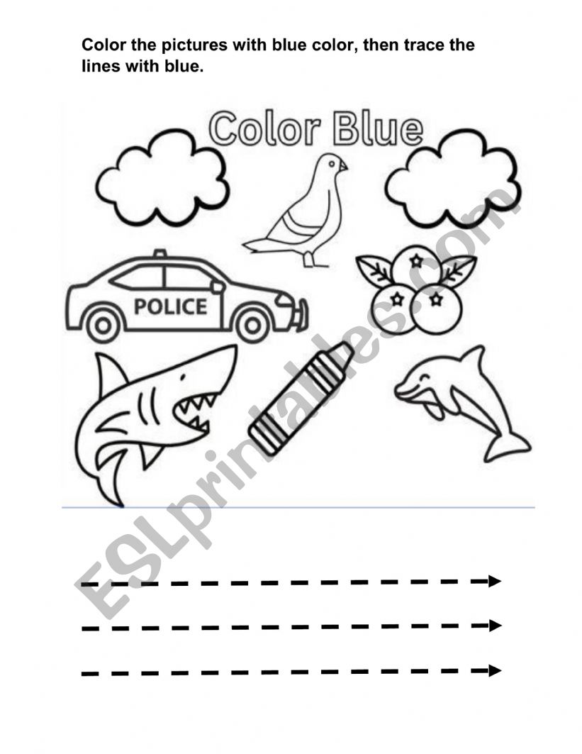 blue worksheet