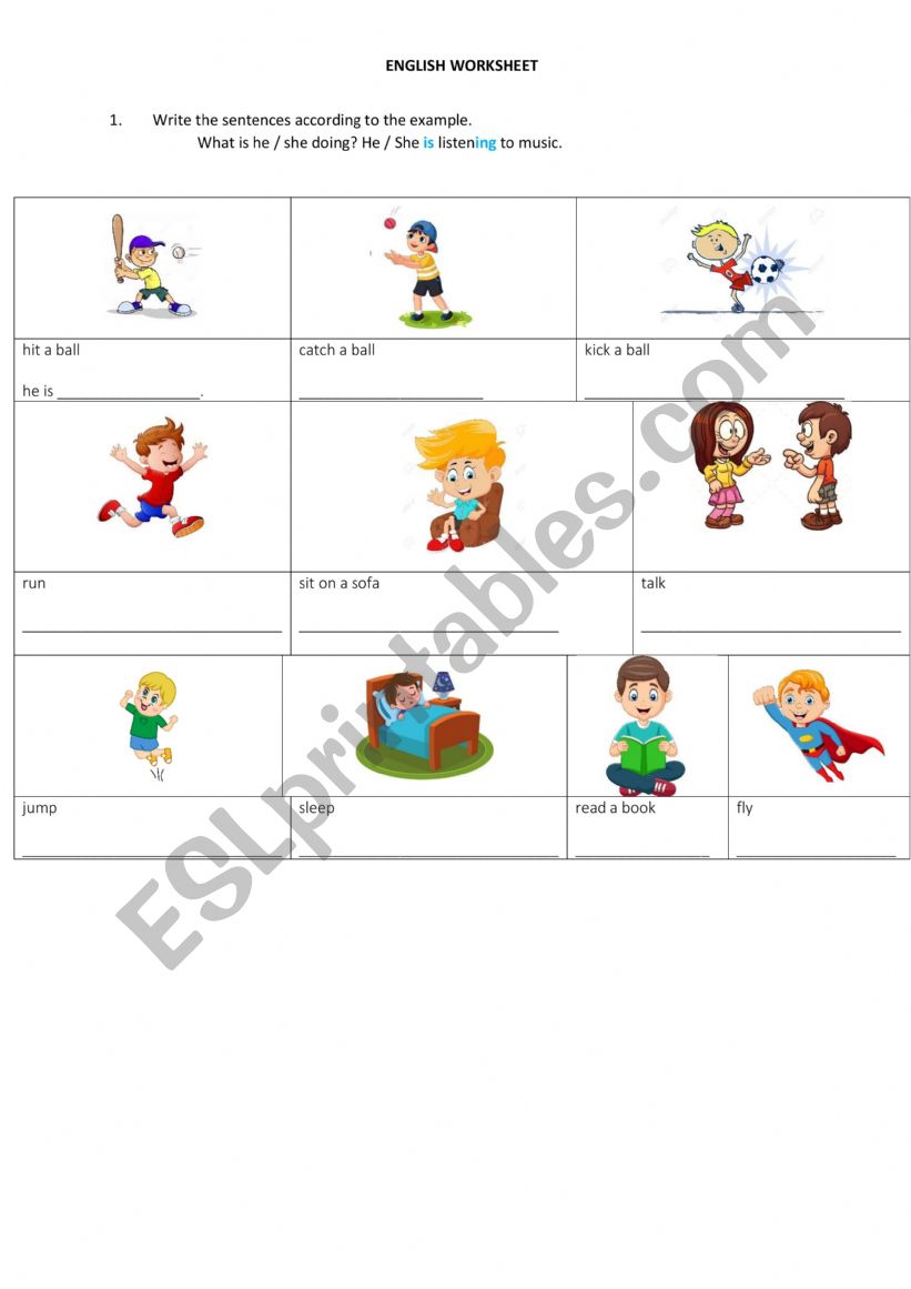 action verbs_ing form worksheet