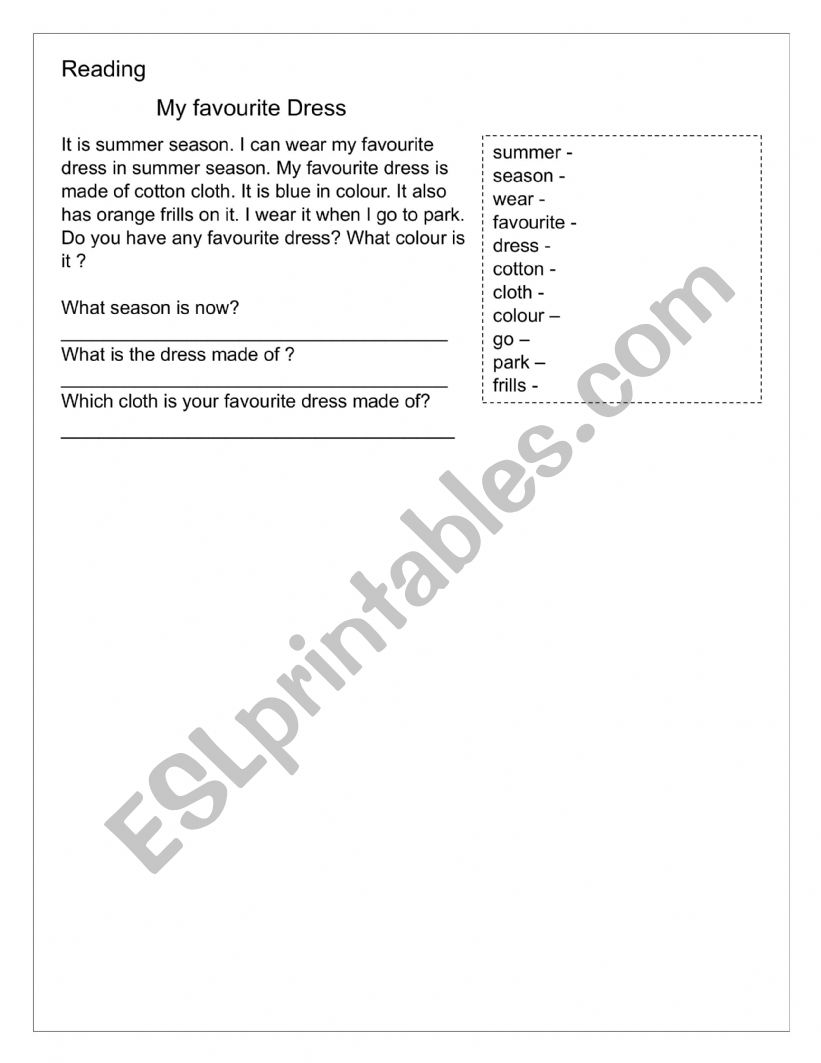 Test Paper worksheet