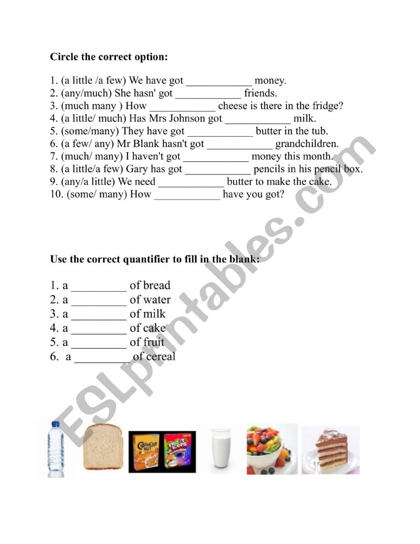 Some/Any + quantifiers worksheet