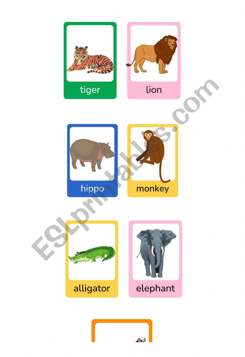 Animals worksheet