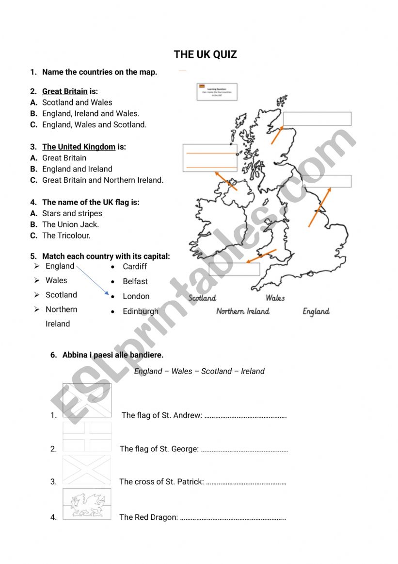 The UK worksheet