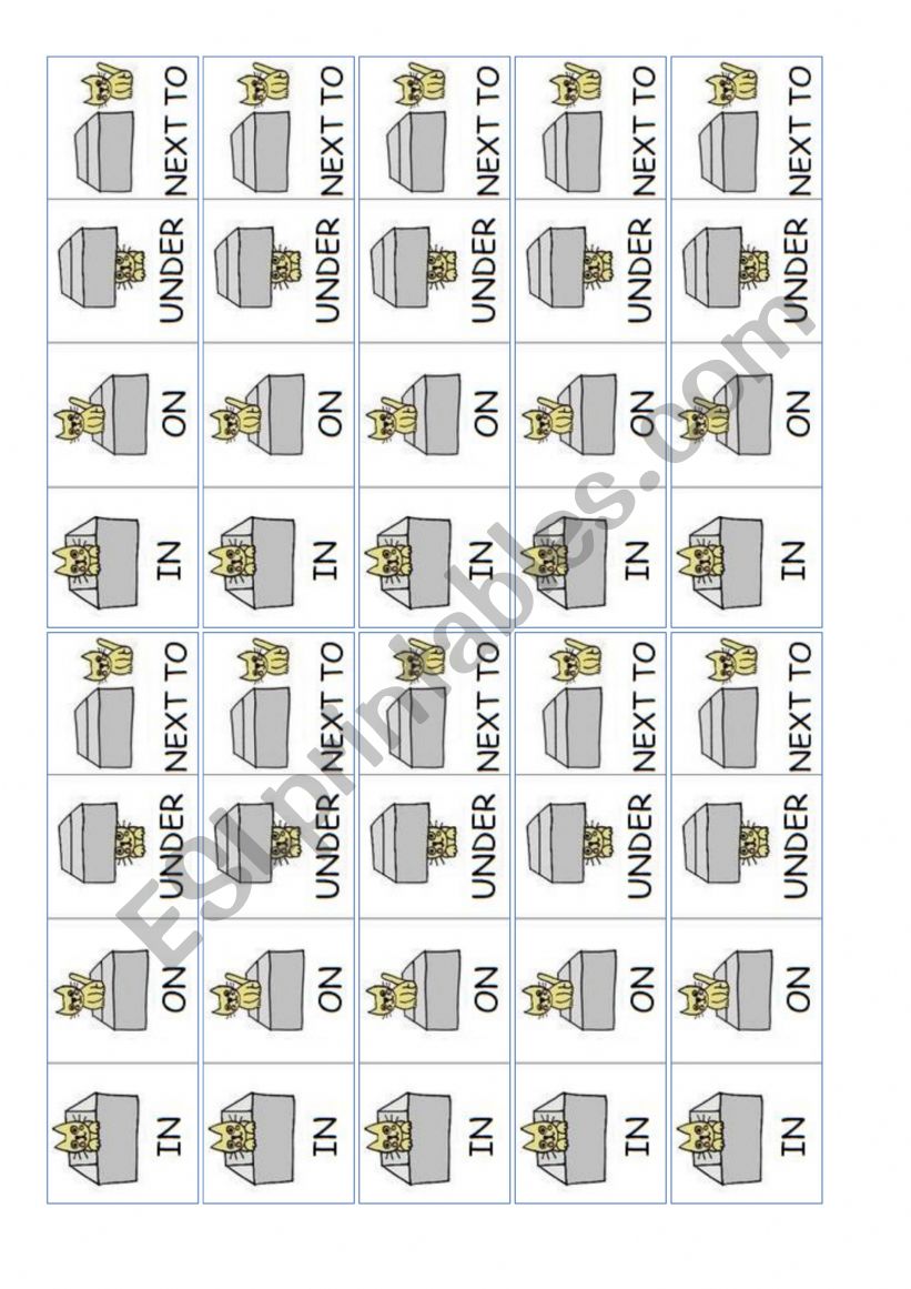 prepositions worksheet