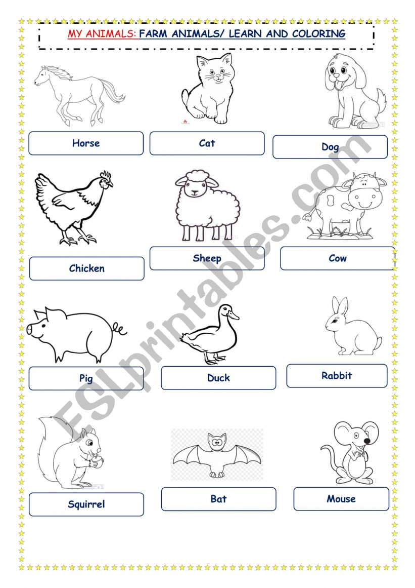 FARM ANIMALS PRESENTATION worksheet