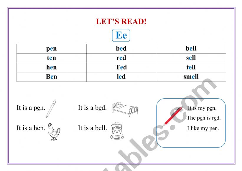 Let�s read worksheet