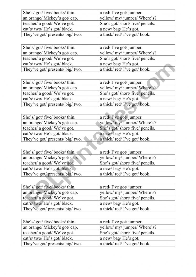 adjectives worksheet