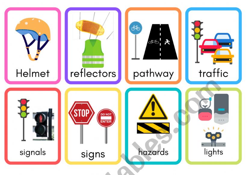 Road Safety Flashcards worksheet