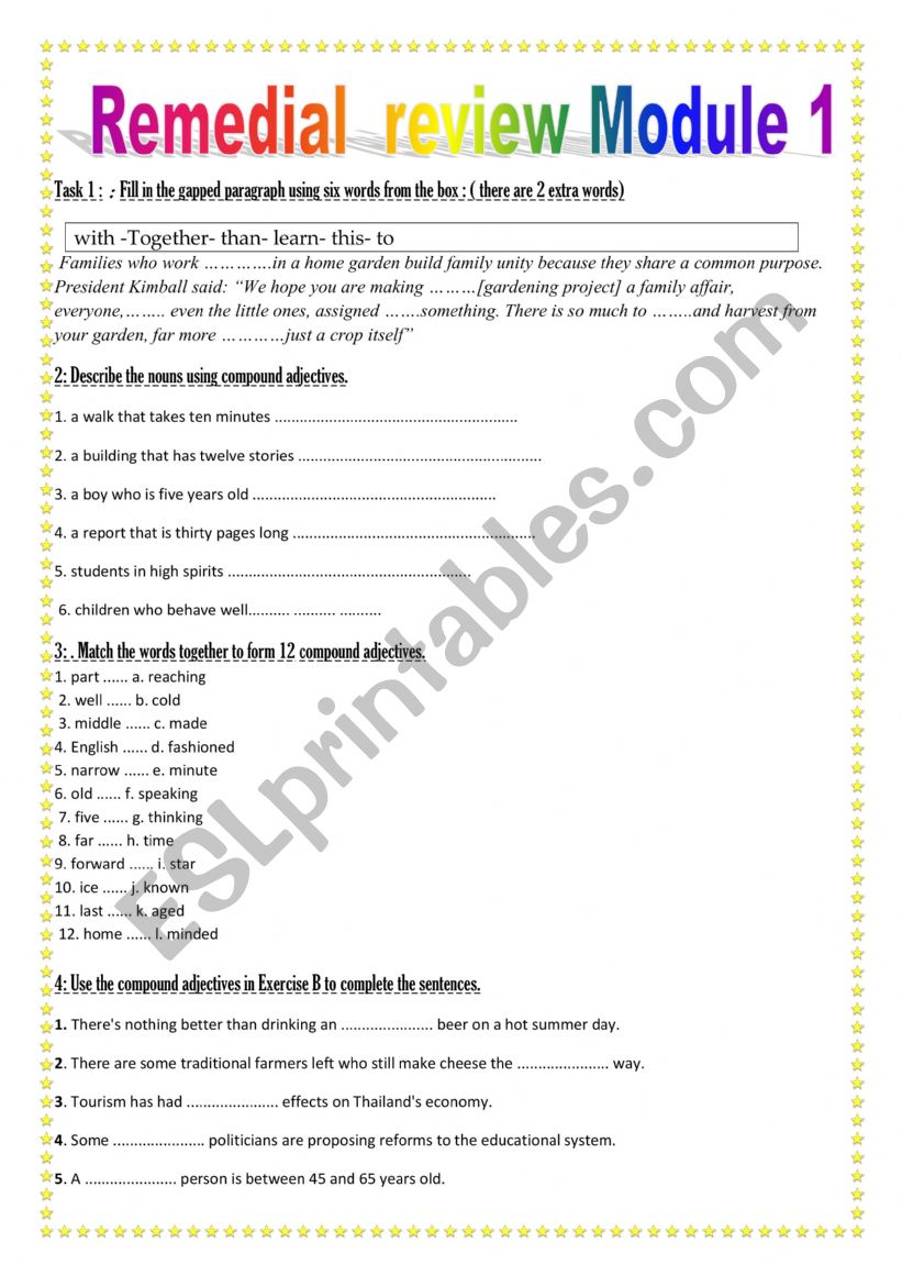 9th grade remedial review Module 1