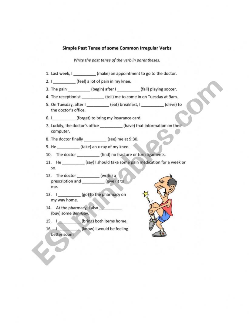 Irregular Past Tense worksheet