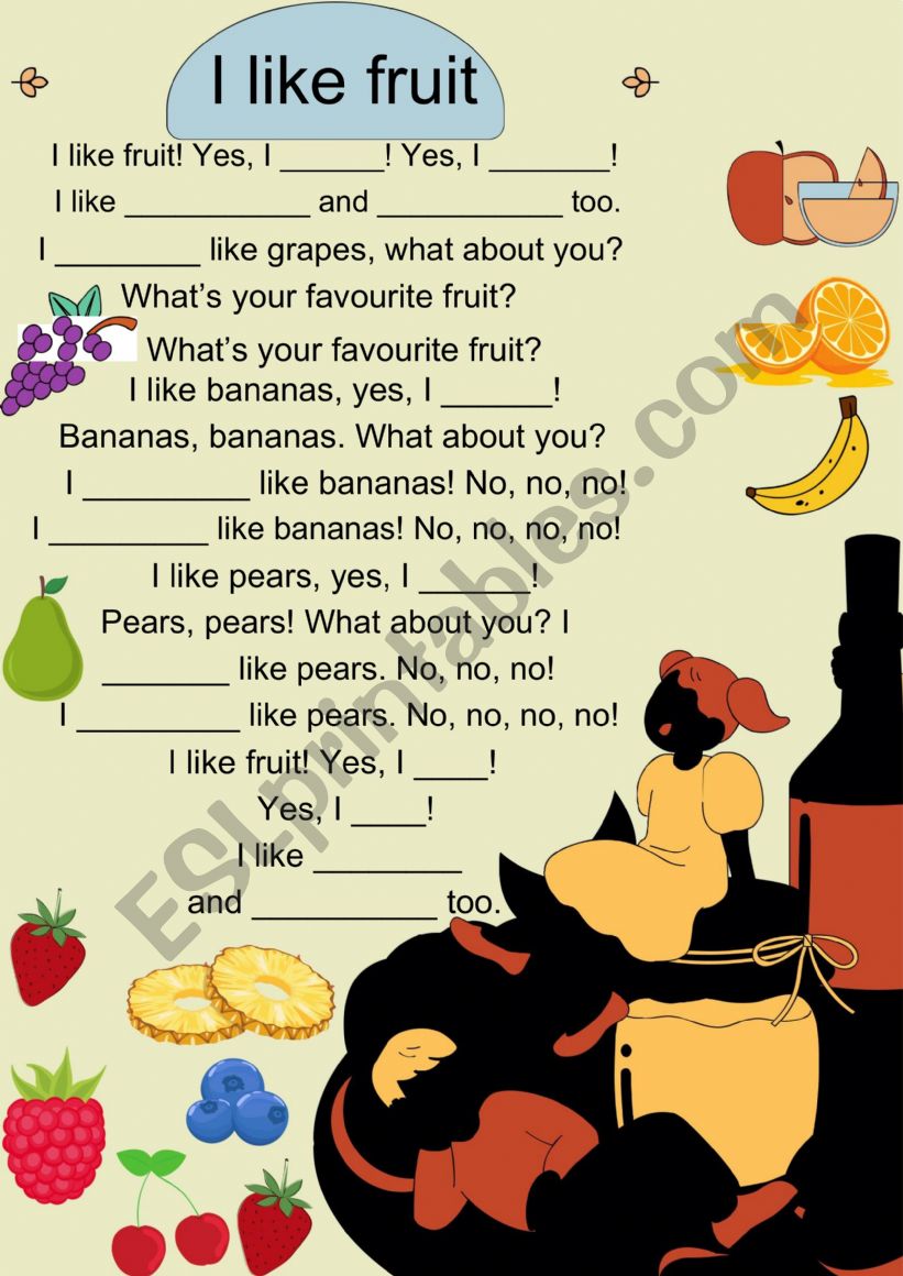 I like fruit sing. Do and Don�t