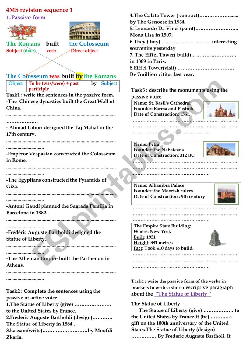 revision about the passive voice and the comparative