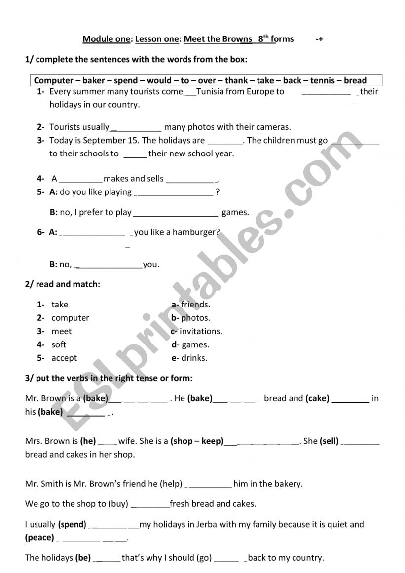 8th form worksheets worksheet