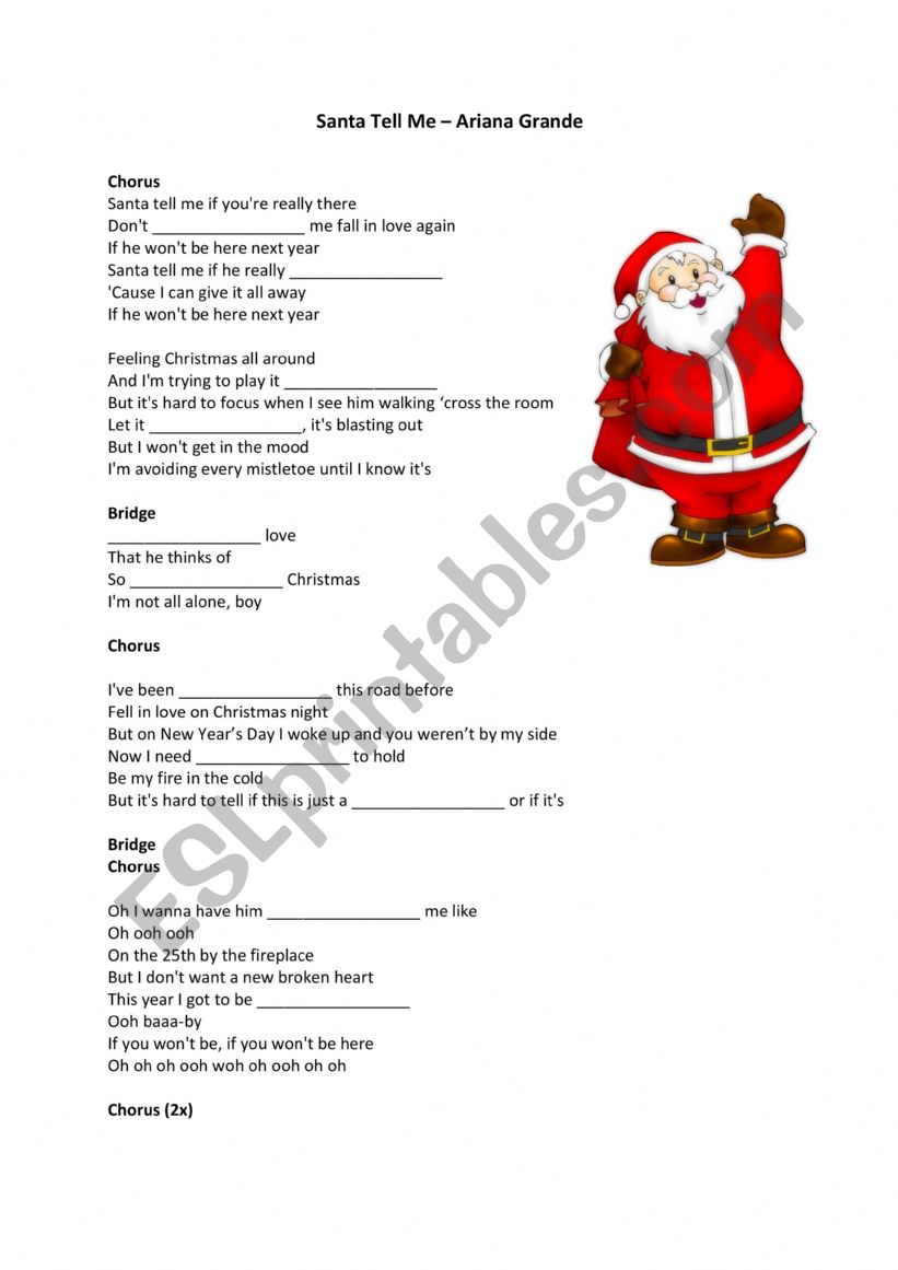 Ariana Grande - Santa Tell Me Chords