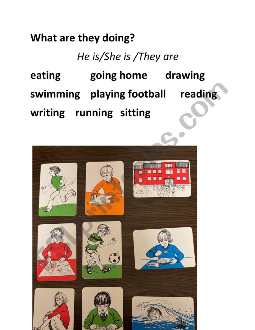 what are they doing? worksheet