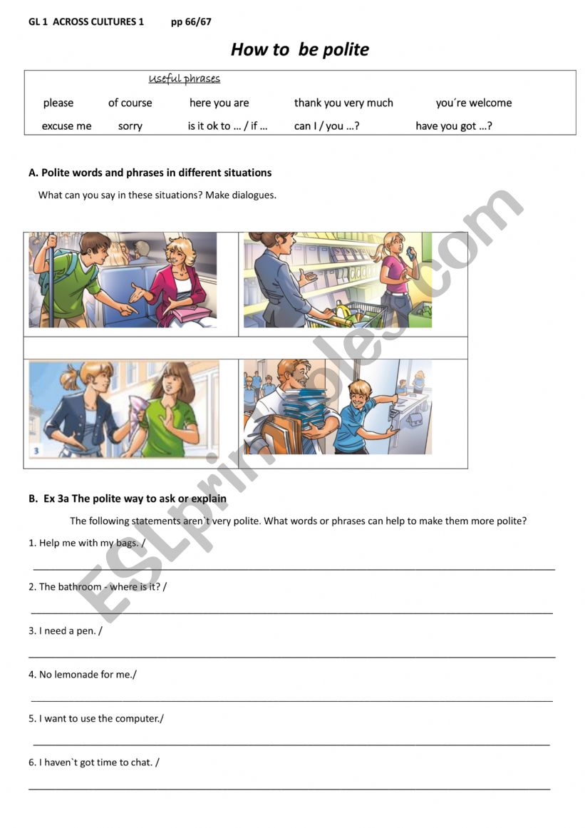 Vocabulary/ Speaking worksheet