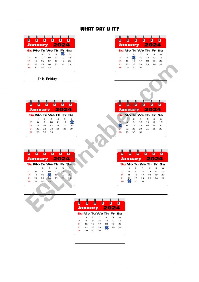 Days worksheet