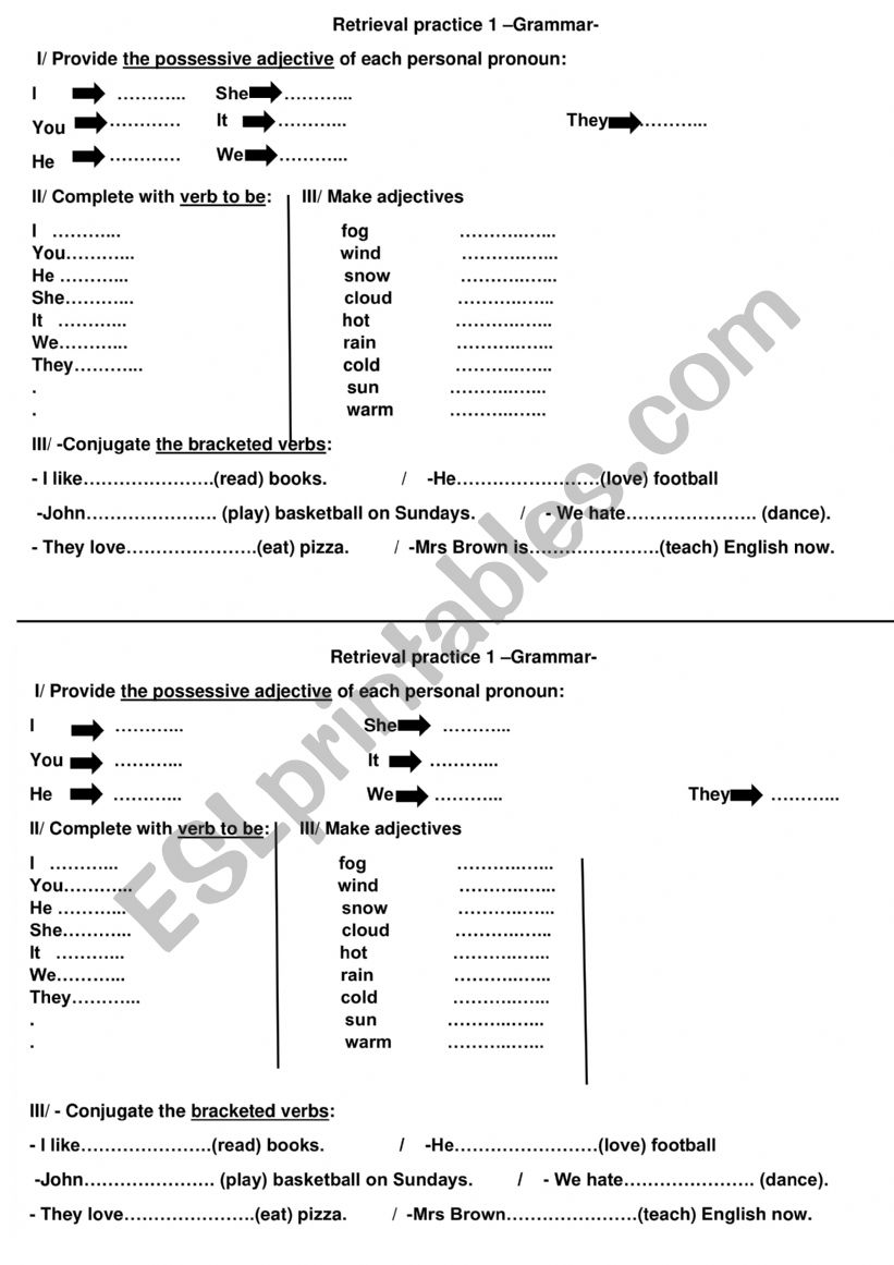 Quiz about seasons. 6th grade primary (Tunisian pupils)