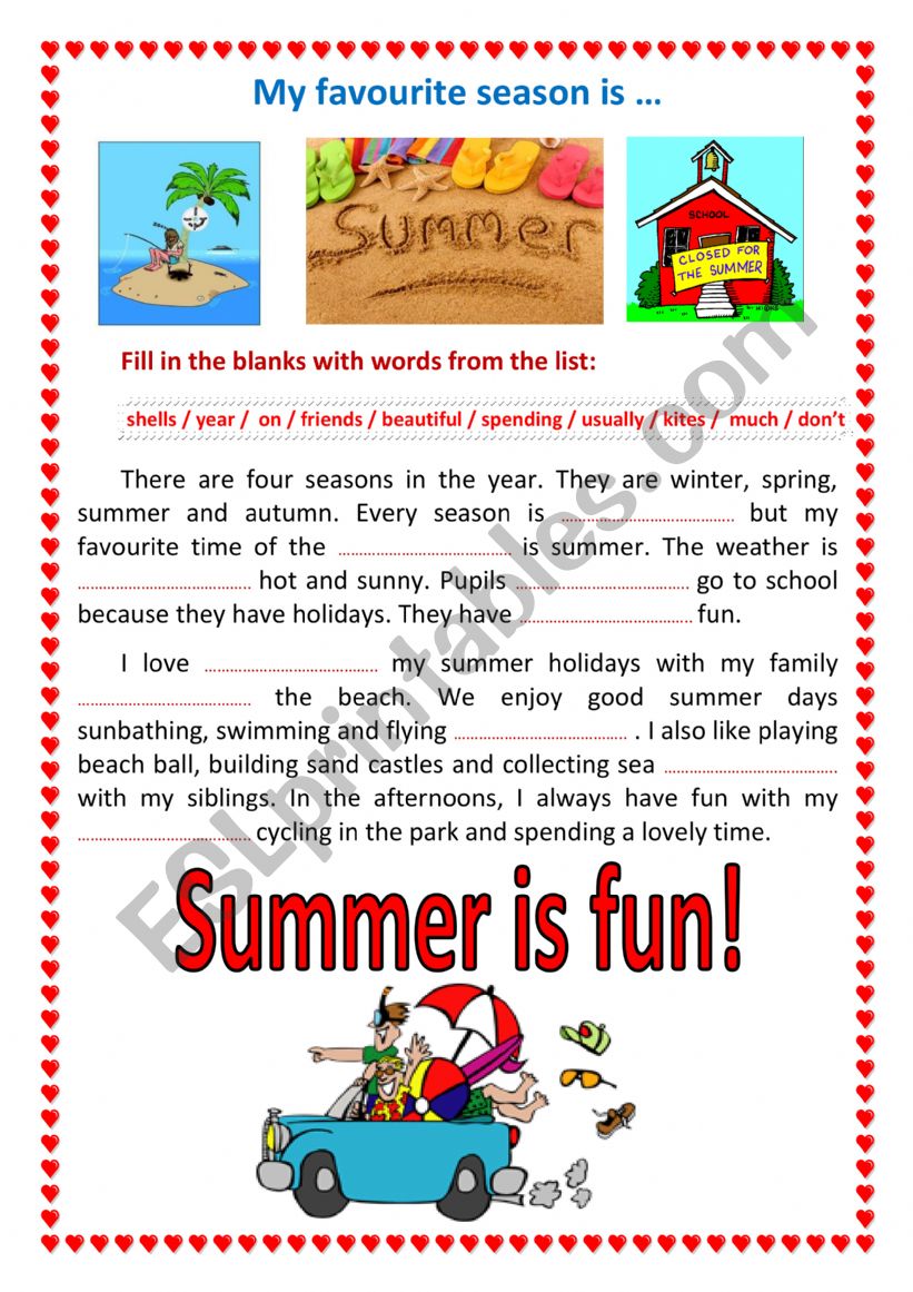 My favourite season - ESL worksheet by adel ayoub