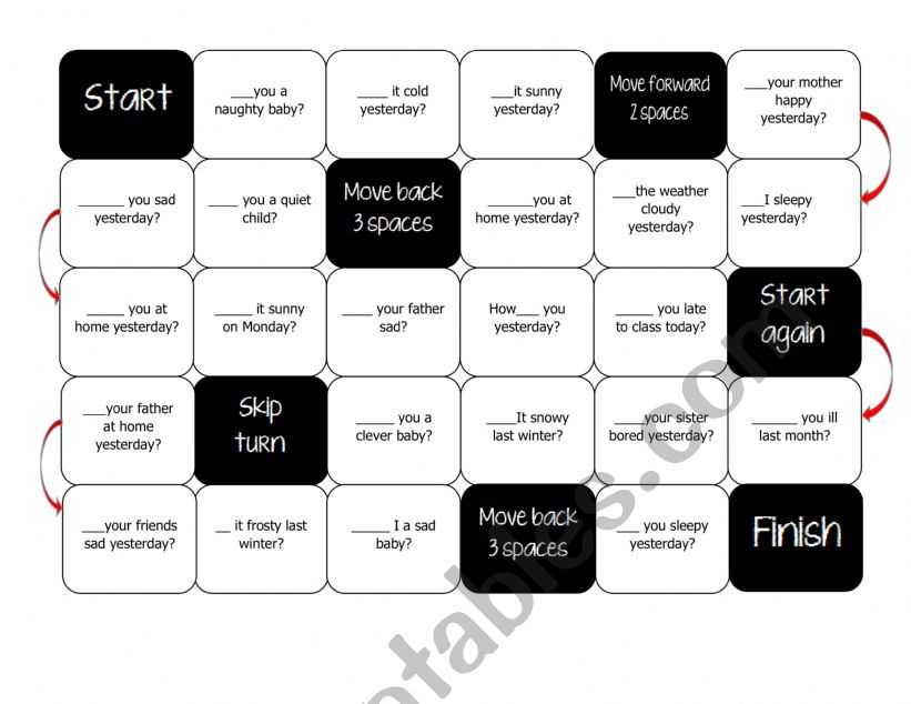 Board Game worksheet