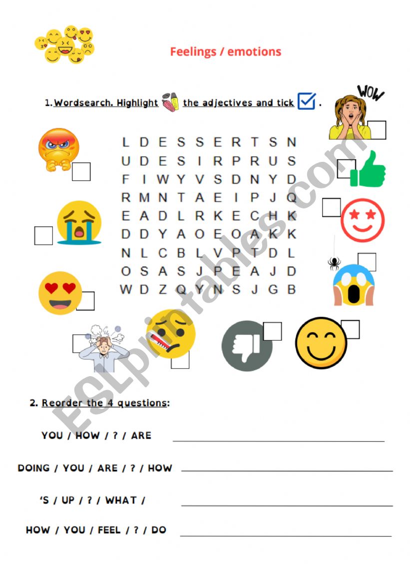 FEELINGS worksheet