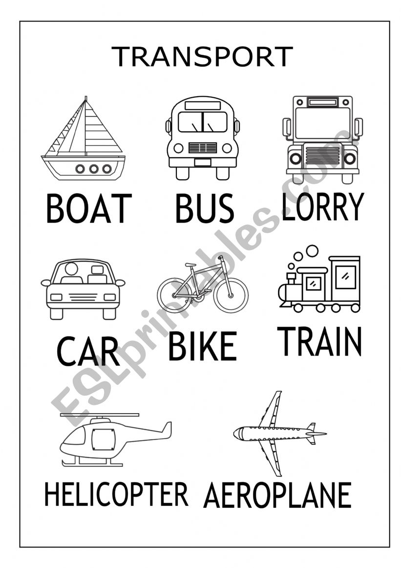 transports worksheet