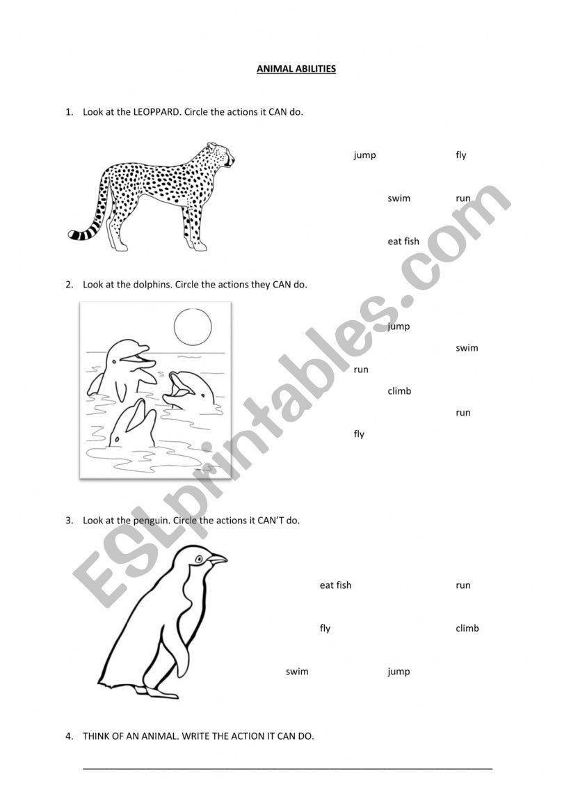 CAN AND CANï¿½T - ESL worksheet by MissClau2024