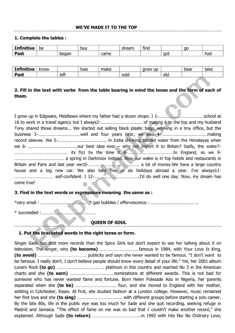 1st form review tasks  worksheet