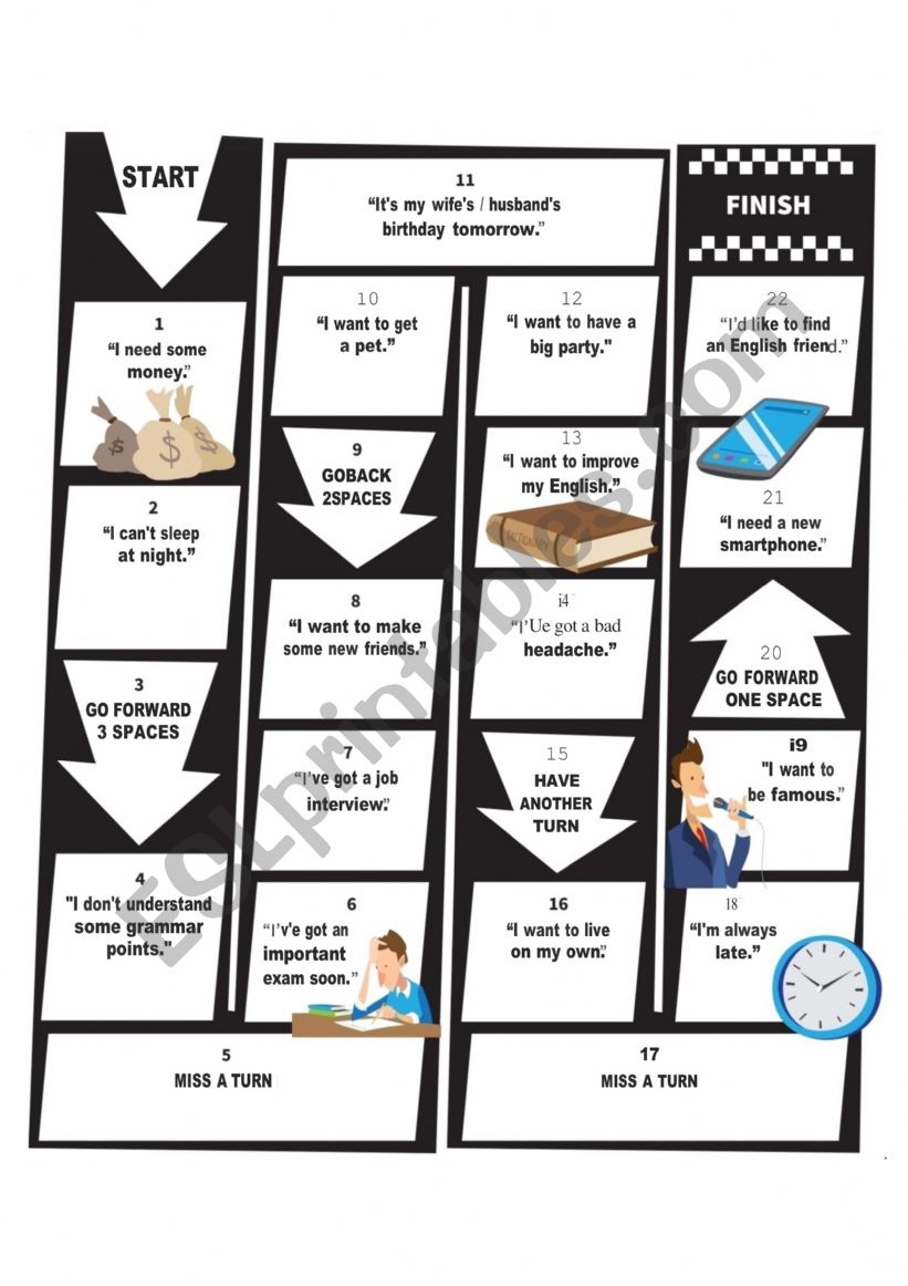  Boardgame : giving advice with should