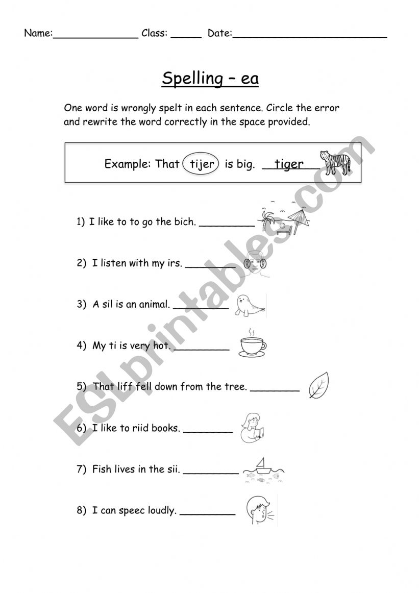 Spelling - ay (with visual cues)