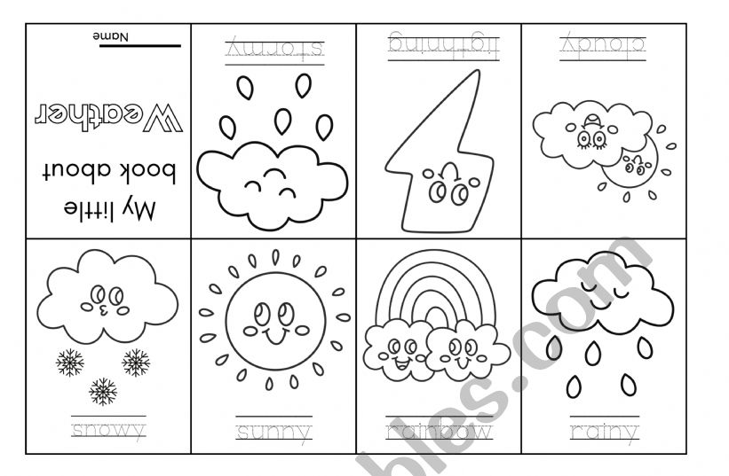 My little book about weather worksheet