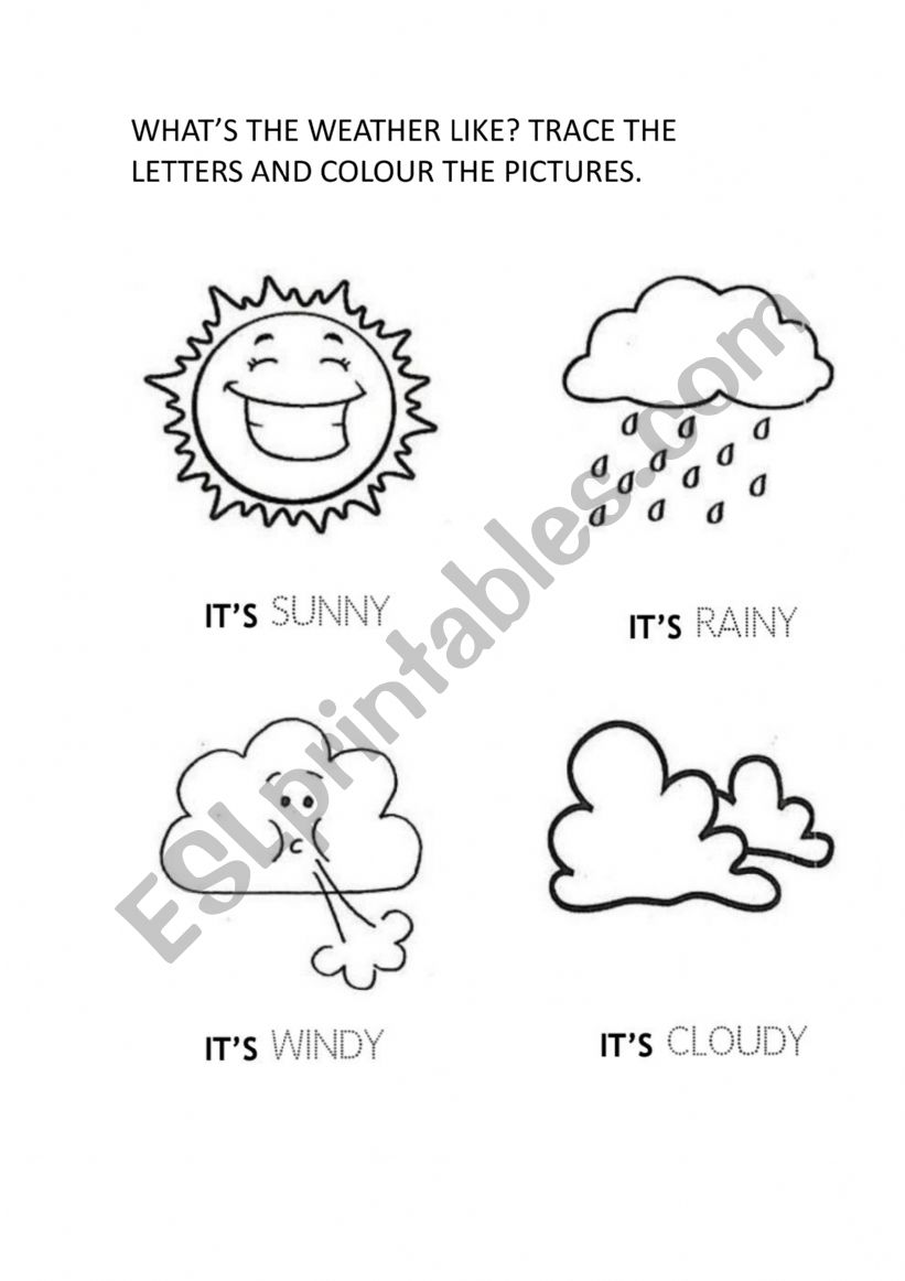 what�s the weather like? worksheet
