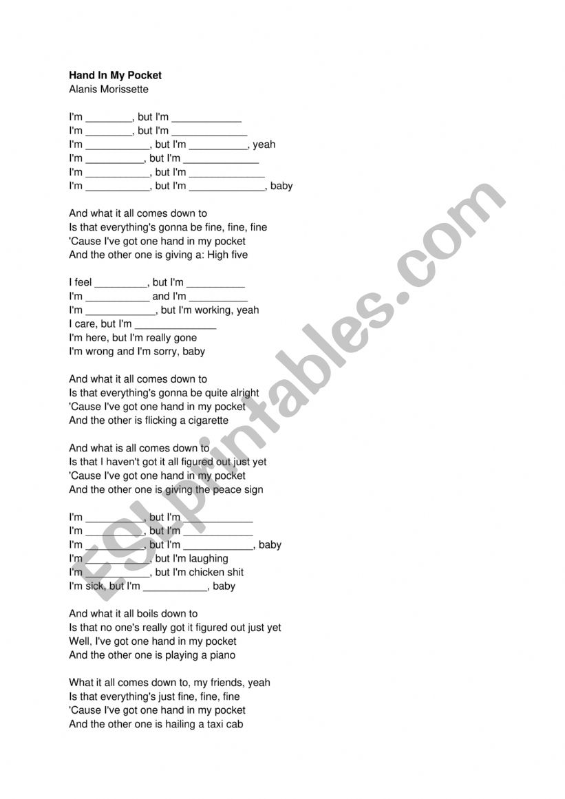 Music worksheet