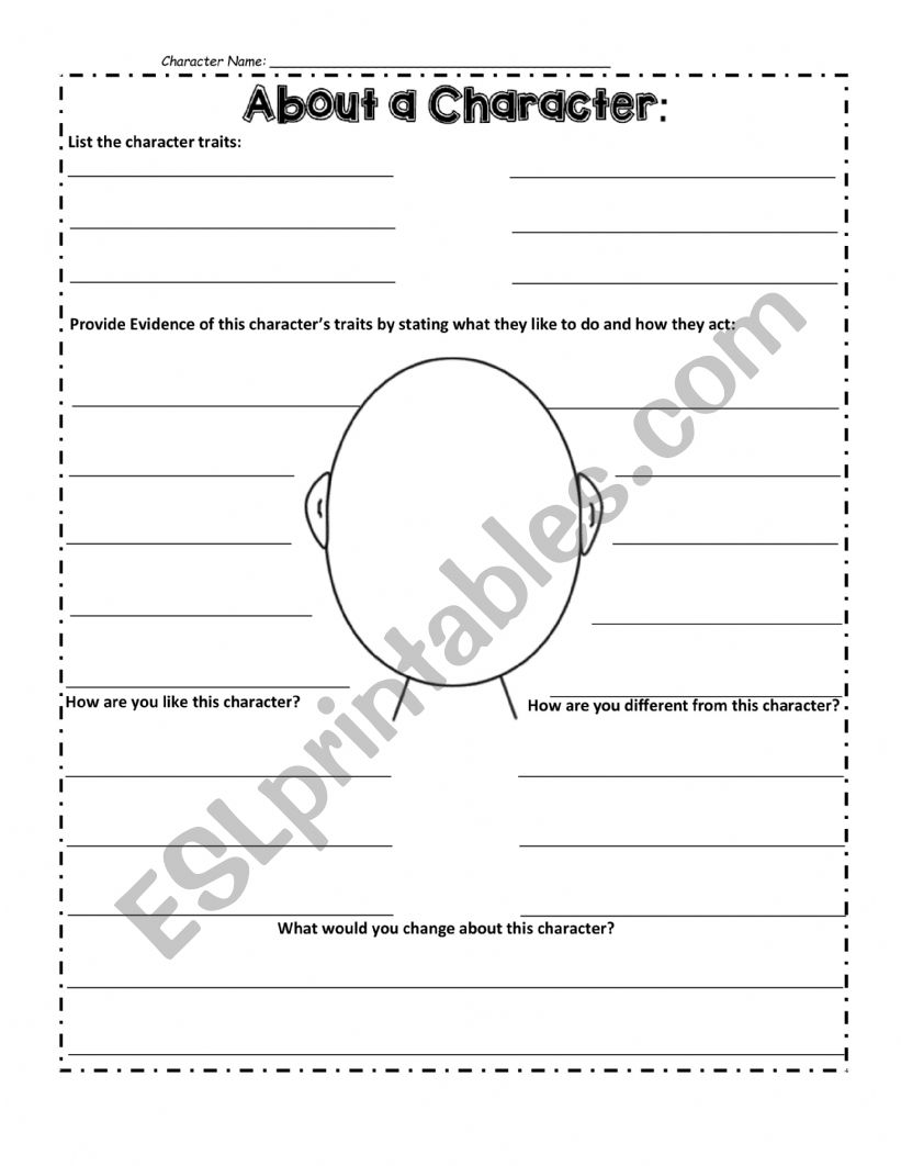 Create a character worksheet