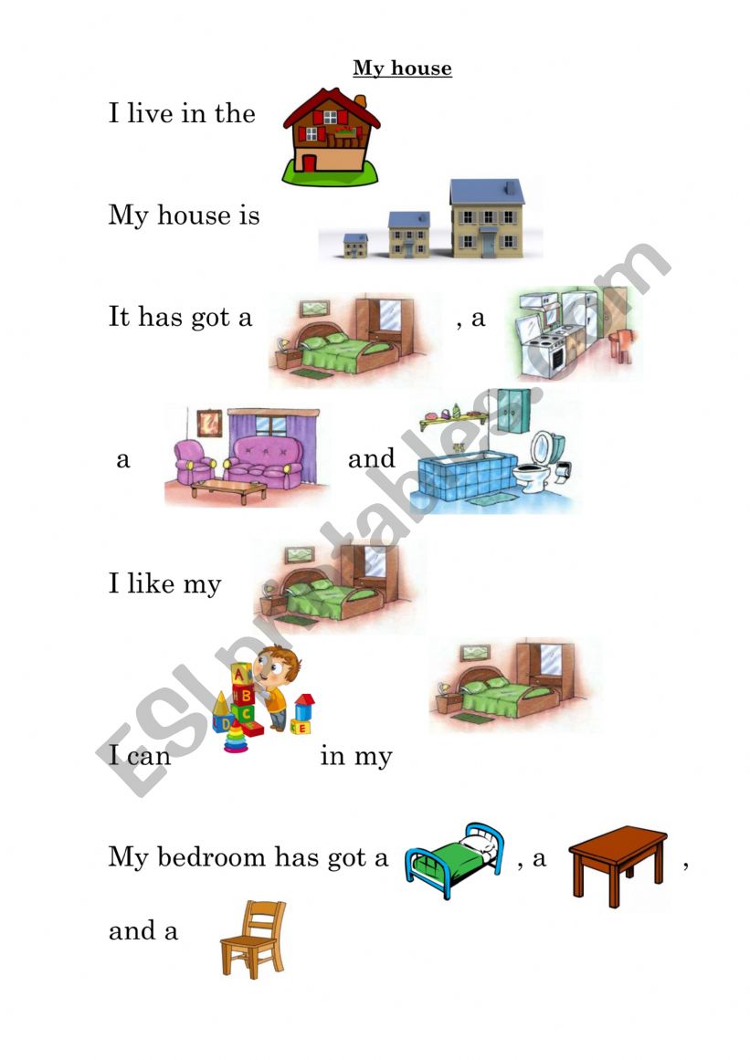 My house speaking worksheet