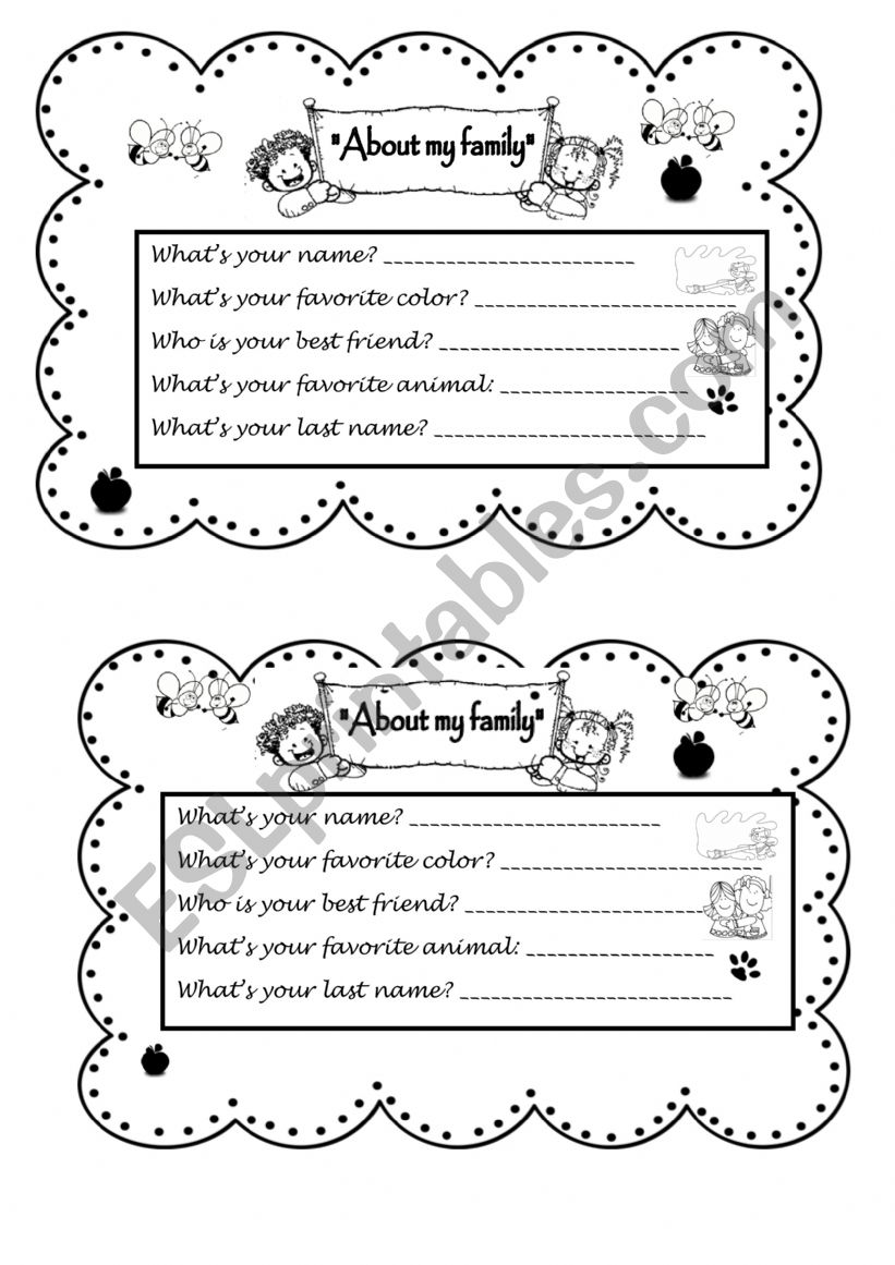 survery worksheet