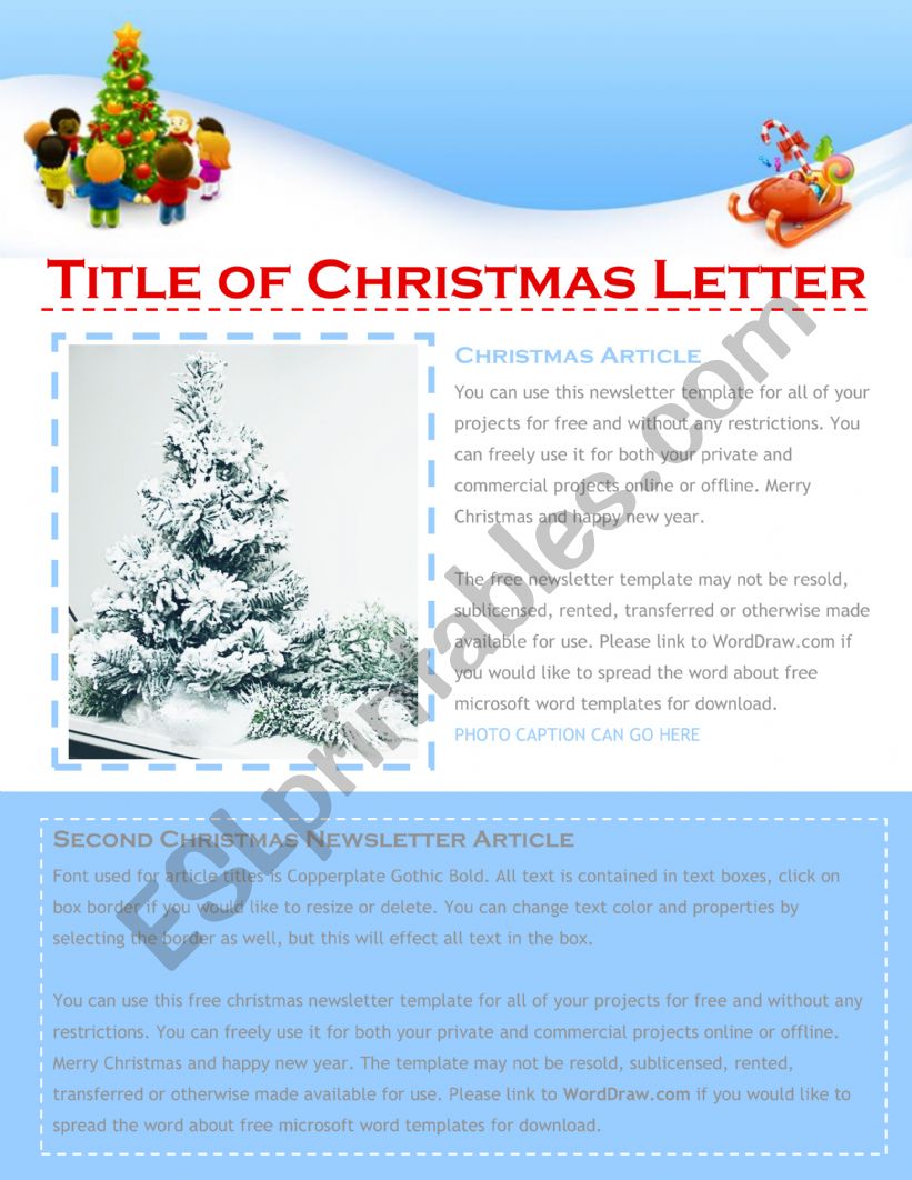 Christmas worksheet