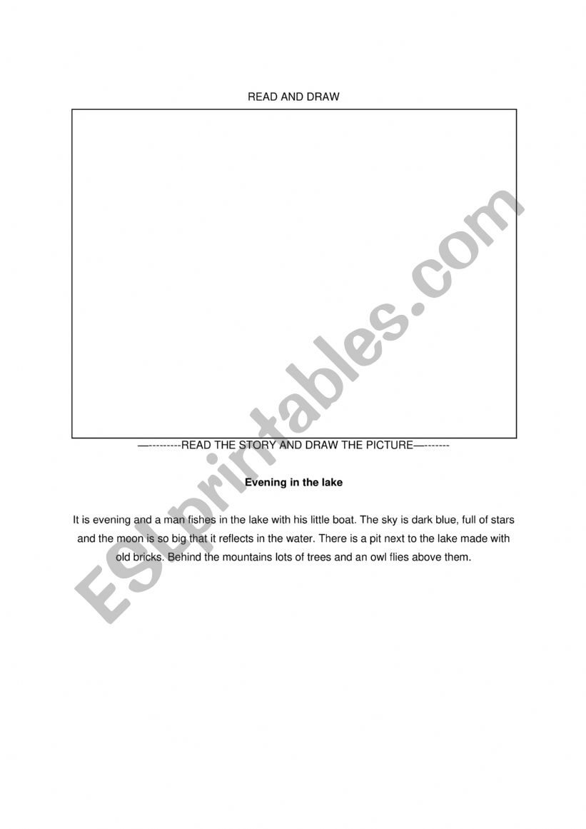 Read and Draw Present Simple worksheet