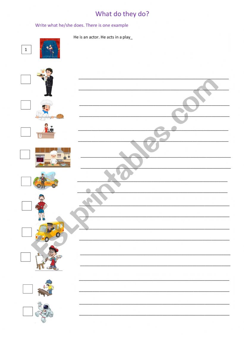 JOBS worksheet