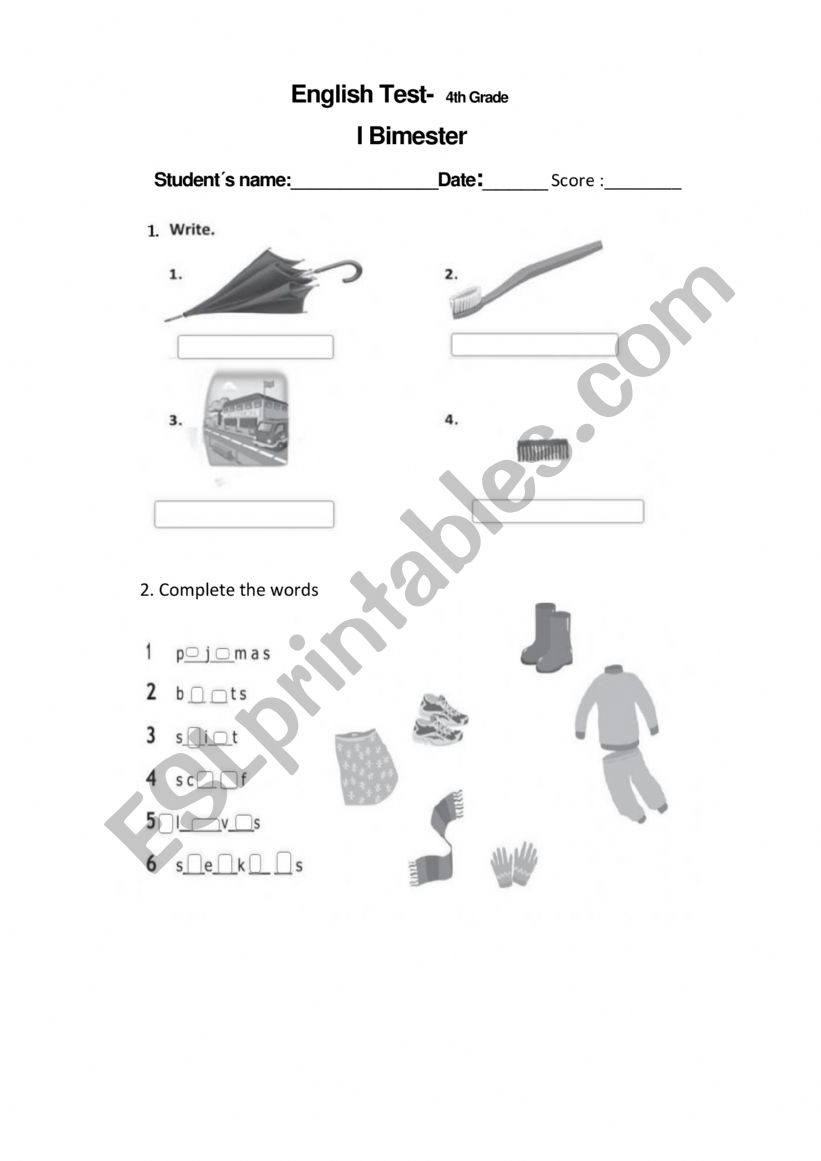 Evaluation worksheet